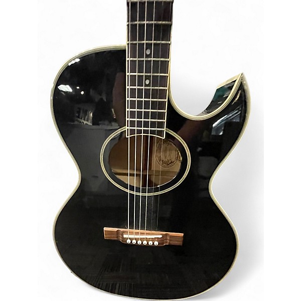 Used 2006 Washburn EA9B Black Acoustic Electric Guitar