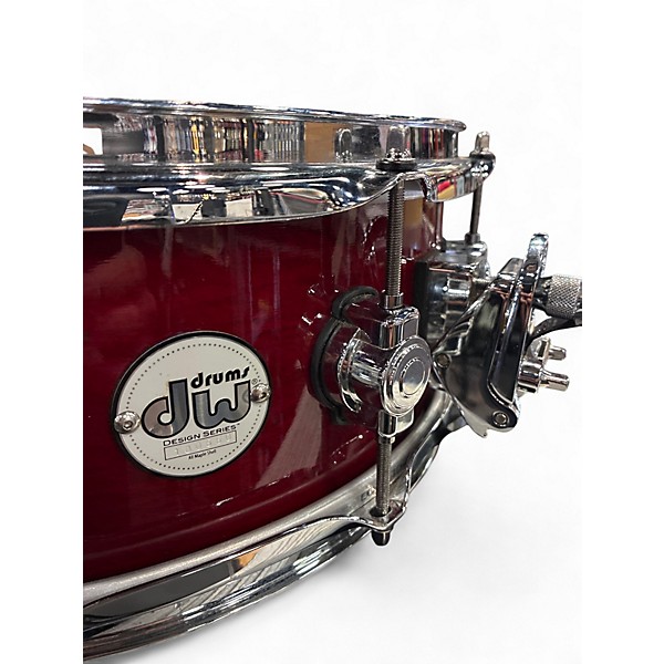 Used DW 5.5X14 Design Series Snare Red Cherry Drum