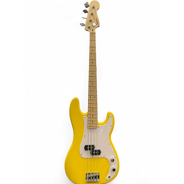 Used 2020 Squier Affinity Precision Bass Yellow Electric Bass Guitar