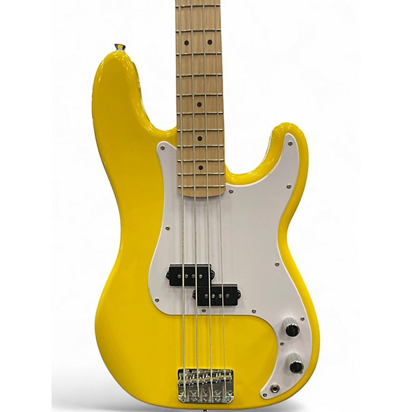Used 2020 Squier Affinity Precision Bass Yellow Electric Bass Guitar