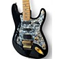 Used Squier Pro Tone Stratocaster Black and Gold Solid Body Electric Guitar