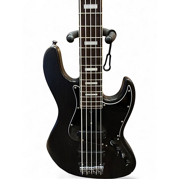 Used Bacchus WOODLINE DX5AC Satin Black Electric Bass Guitar