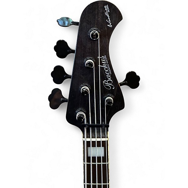 Used Bacchus WOODLINE DX5AC Satin Black Electric Bass Guitar