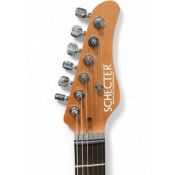 Used Schecter Guitar Research USA CUSTOM SHOP SUNSET CUSTOM - II TIGER EYE SATIN Solid Body Electric Guitar