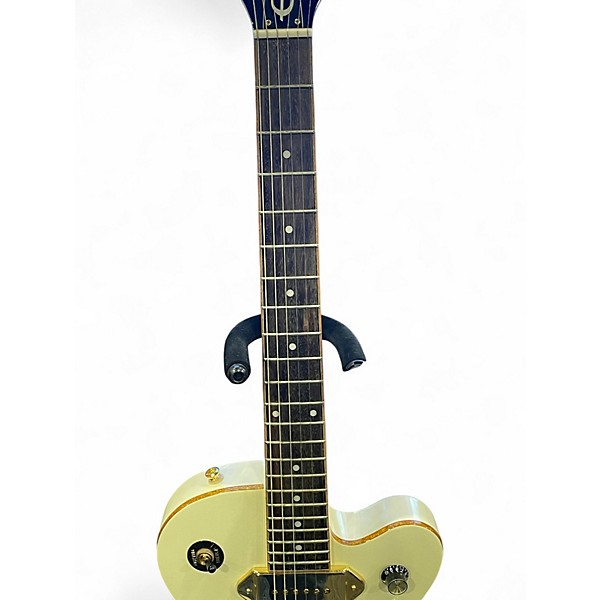 Used Epiphone Wildkat with Bigsby White Hollow Body Electric Guitar