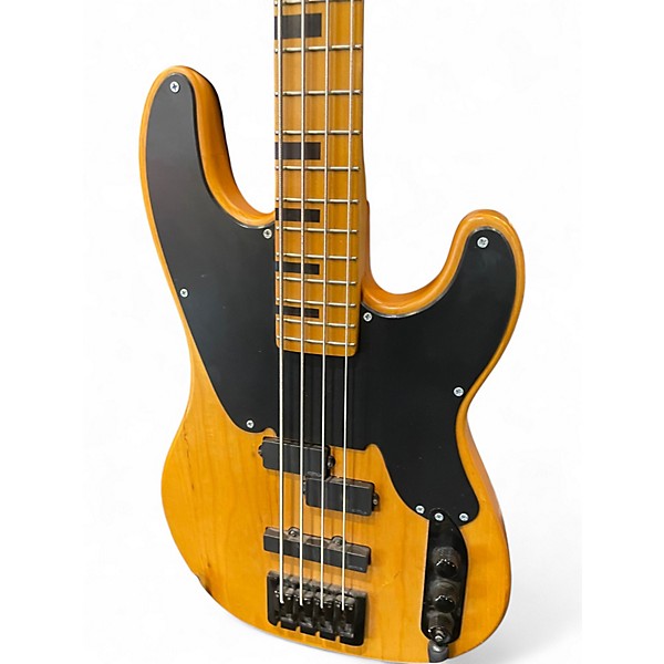Used Schecter Guitar Research Model T Session Natural Satin Electric Bass Guitar