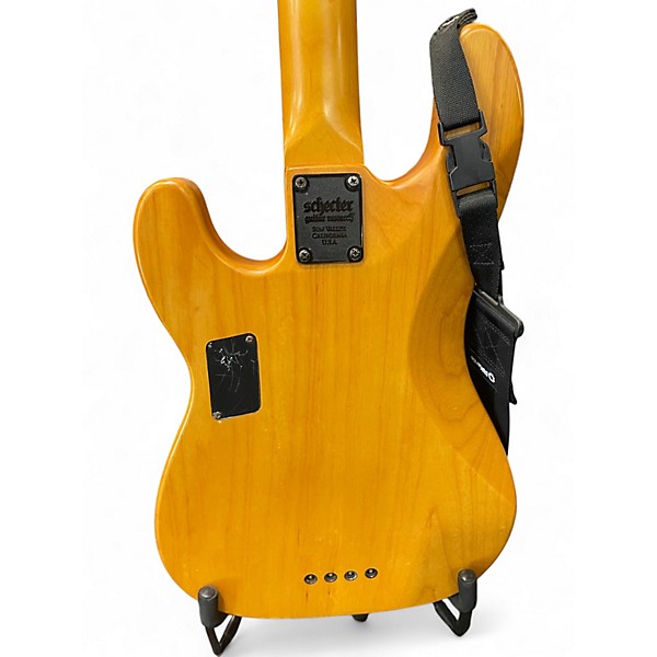 Used Schecter Guitar Research Model T Session Natural Satin Electric Bass Guitar