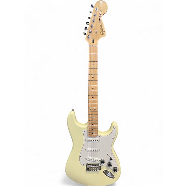Used Squier Affinity Stratocaster White Solid Body Electric Guitar