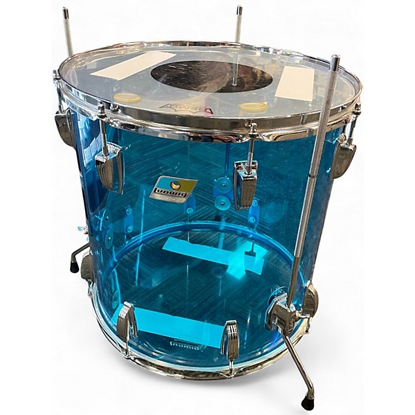 Vintage 1976 Ludwig 3 Piece Vistalite Blue Drum Kit