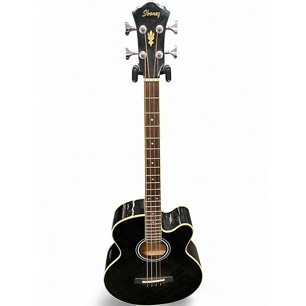 Used Ibanez AEB5E Black Acoustic Bass Guitar
