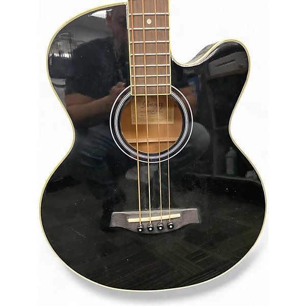 Used Ibanez AEB5E Black Acoustic Bass Guitar