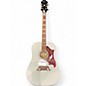 Used Epiphone Dove Pro White Acoustic Electric Guitar thumbnail