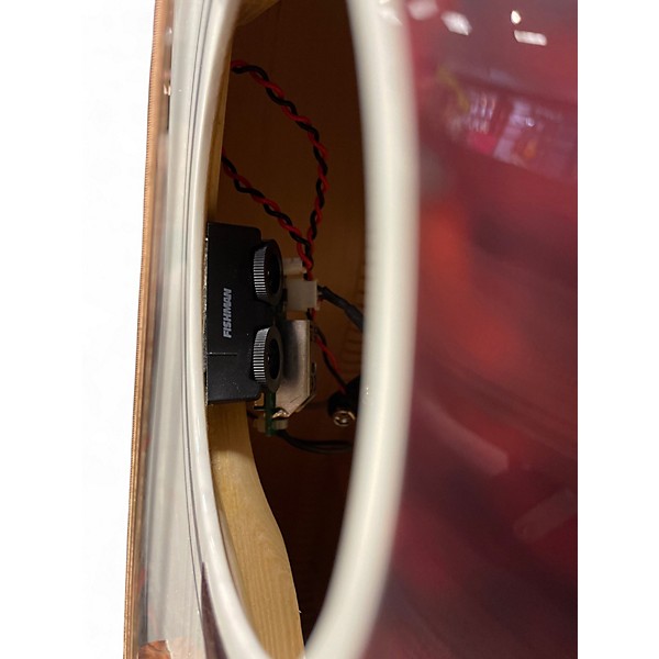 Used Epiphone Dove Pro White Acoustic Electric Guitar