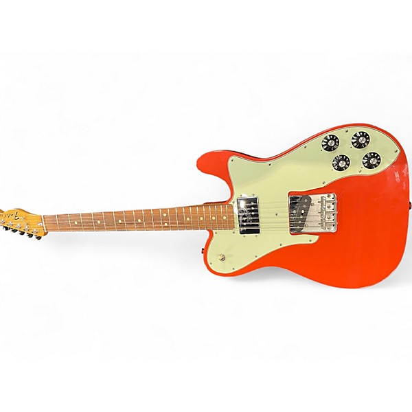 Used Fender Deluxe Telecaster Fiesta Red Solid Body Electric Guitar