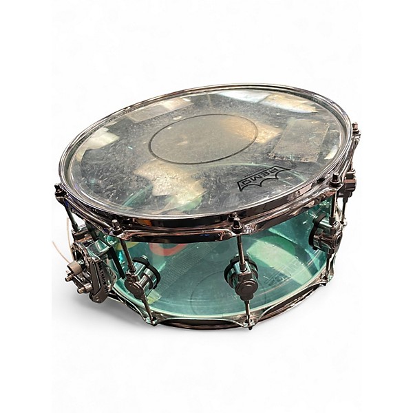 Used DW 14X6.5 Design Series Acrylic Snare SEA GLASS Drum
