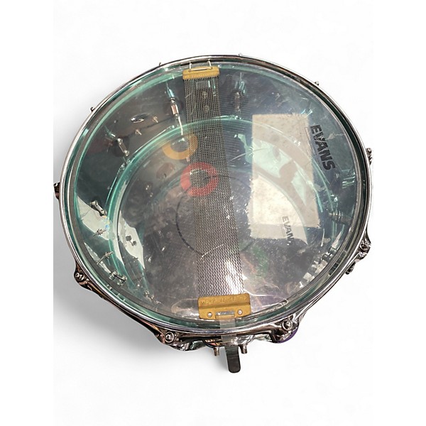 Used DW 14X6.5 Design Series Acrylic Snare SEA GLASS Drum