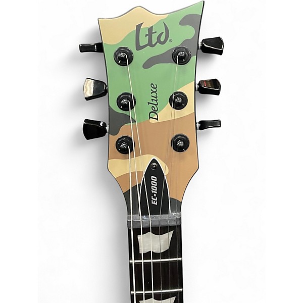 Used ESP LTD EC 1000 WOODLAND CAMO Solid Body Electric Guitar