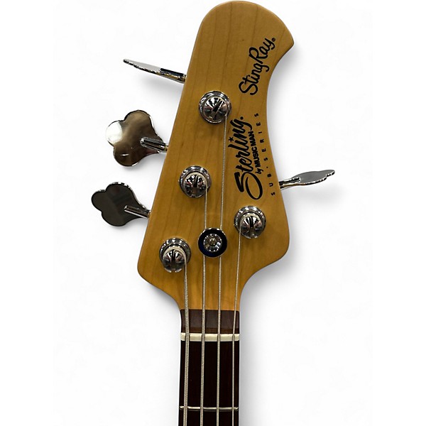 Used 2019 Sterling by Music Man S.U.B. StingRay RAY4 Trans Blue Satin Electric Bass Guitar
