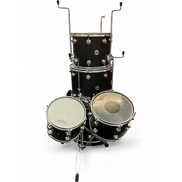 Used DW 5 Piece Collector's Series Maple Mahogany Ebony Stain Drum Kit