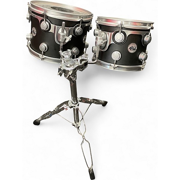 Used DW 5 Piece Collector's Series Maple Mahogany Ebony Stain Drum Kit