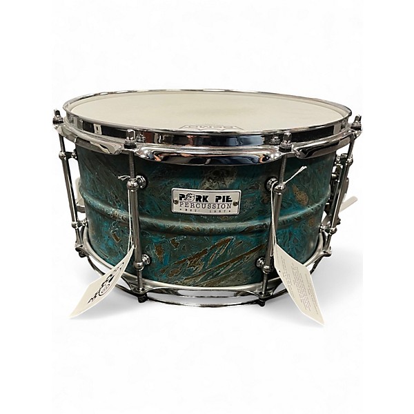 Used Pork Pie 13in Patina Brass Snare Patina Brass Drum