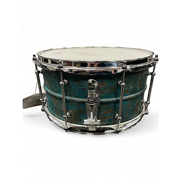 Used Pork Pie 13in Patina Brass Snare Patina Brass Drum
