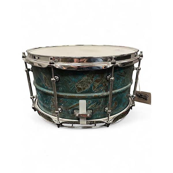 Used Pork Pie 13in Patina Brass Snare Patina Brass Drum
