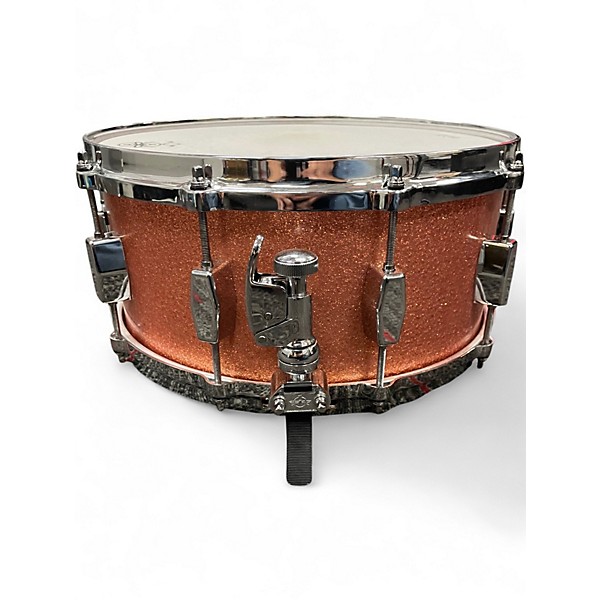 Used Milestone Percussion 14in Founders Model Snare Copper Sparkle Drum