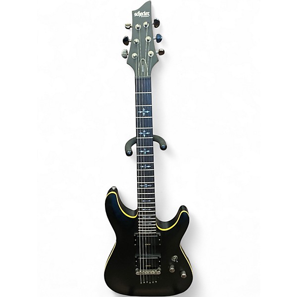Used Schecter Guitar Research Demon 6 Black Solid Body Electric Guitar