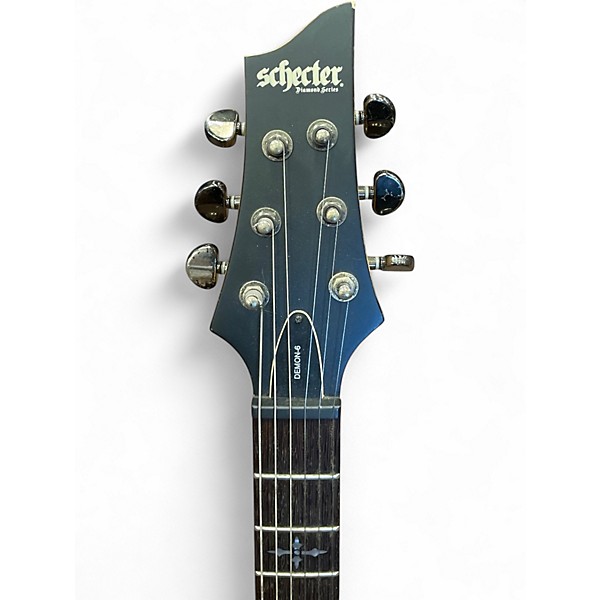 Used Schecter Guitar Research Demon 6 Black Solid Body Electric Guitar