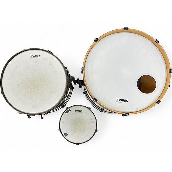 Used Gretsch Drums 3 Piece Catalina Club Series Silver Sparkle with Black Band Drum Kit
