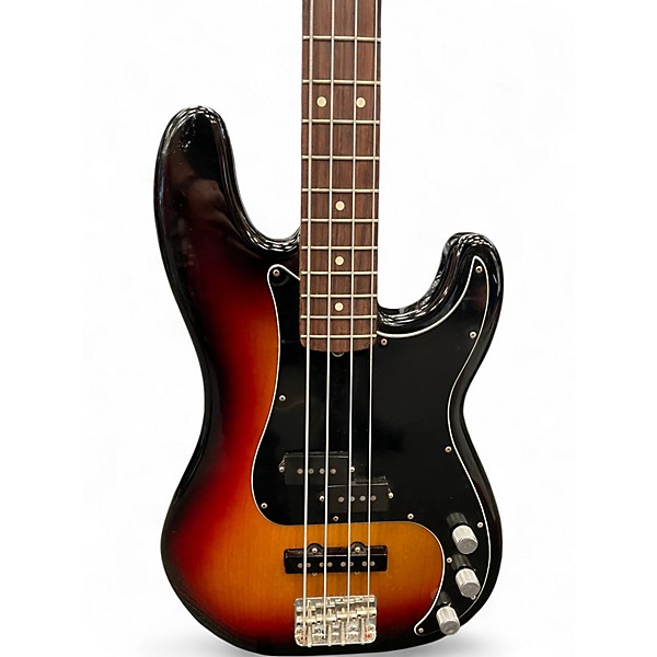 Used 2021 Fender American Performer Precision Bass 3 Tone Sunburst Electric Bass Guitar