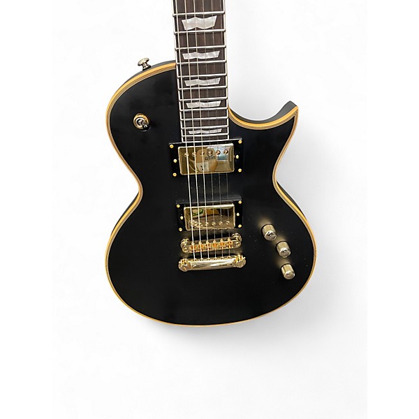 Used ESP LTD EC1000 Black and Gold Solid Body Electric Guitar