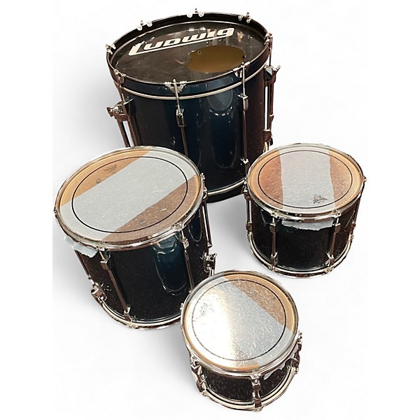 Used Ludwig 4 Piece ROCKER Blue Drum Kit