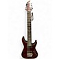 Used 2012 Schecter Guitar Research Hellraiser C8 8 Floyd Rose Crimson Red Trans Solid Body Electric Guitar thumbnail