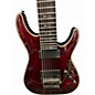 Used 2012 Schecter Guitar Research Hellraiser C8 8 Floyd Rose Crimson Red Trans Solid Body Electric Guitar