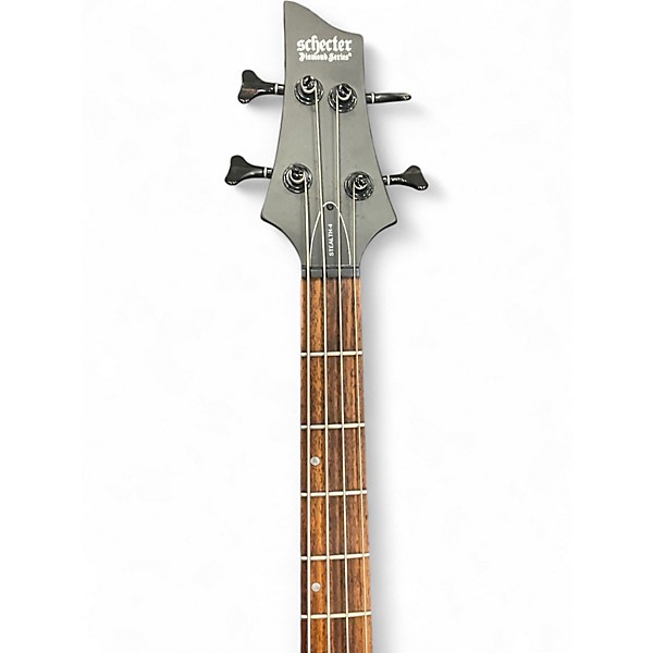 Used Schecter Guitar Research Stiletto Stealth 4 Black Electric Bass Guitar