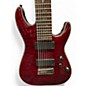Used Schecter Guitar Research damien elite 8 Red Solid Body Electric Guitar