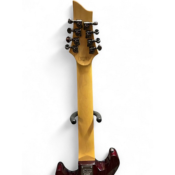 Used Schecter Guitar Research damien elite 8 Red Solid Body Electric Guitar