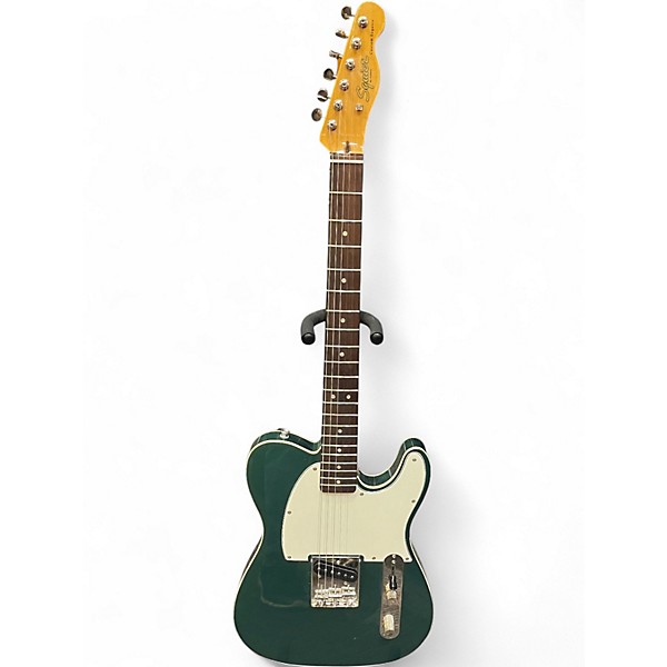 Used Squier custom esquier Green Solid Body Electric Guitar