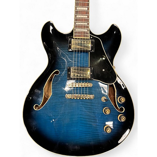 Used Ibanez AS93 Blue Hollow Body Electric Guitar