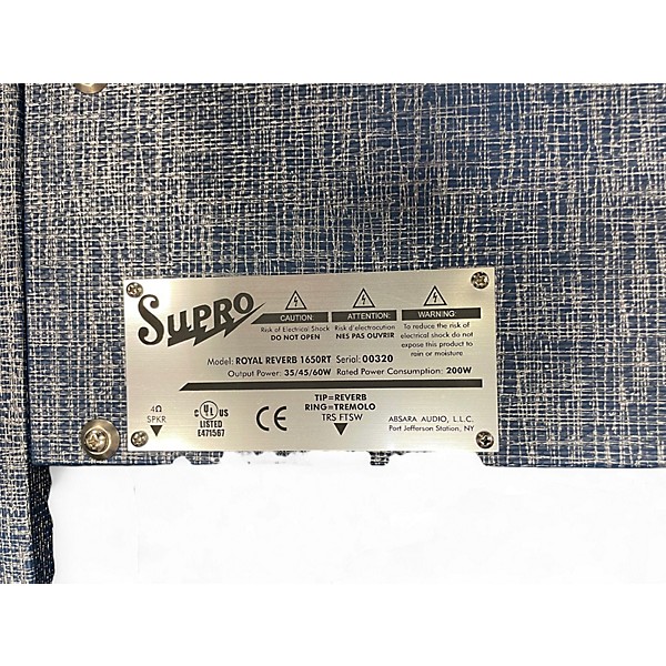 Used Supro 1650RT Royal Reverb 60/35W 2x10 Tube Guitar Combo Amp