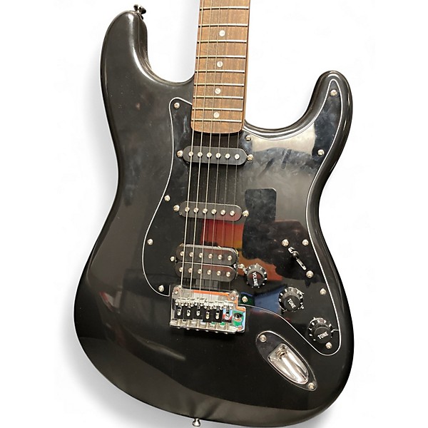 Used Squier Standard Stratocaster Black Solid Body Electric Guitar