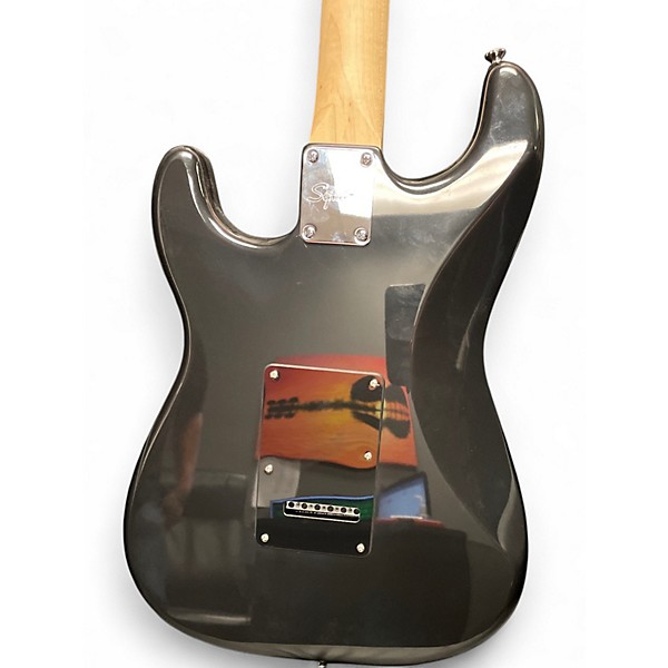 Used Squier Standard Stratocaster Black Solid Body Electric Guitar