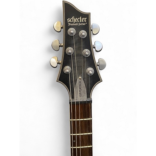 Used Schecter C-1 PLATINUM Trans Black Solid Body Electric Guitar