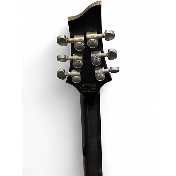 Used Schecter C-1 PLATINUM Trans Black Solid Body Electric Guitar