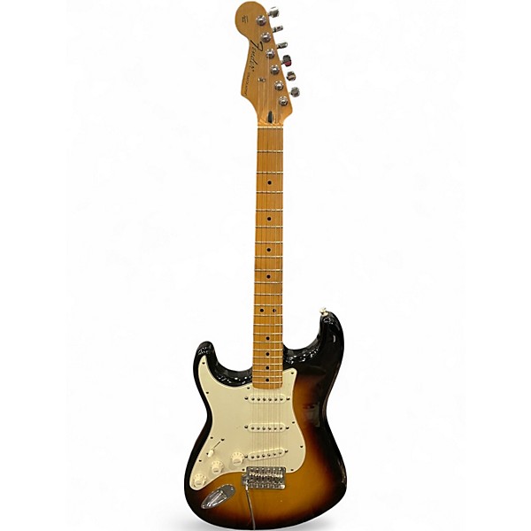 Used Fender Standard Stratocaster Left Handed 3 Color Sunburst Electric Guitar