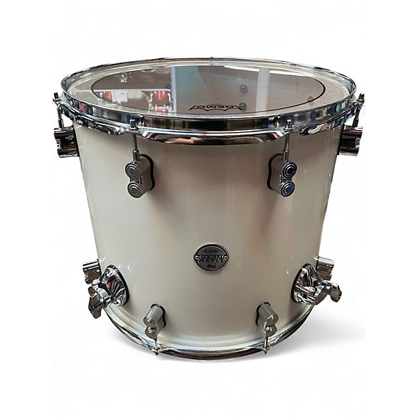 Used PDP by DW 6 Piece Concept Maple Pearlescent White Drum Kit