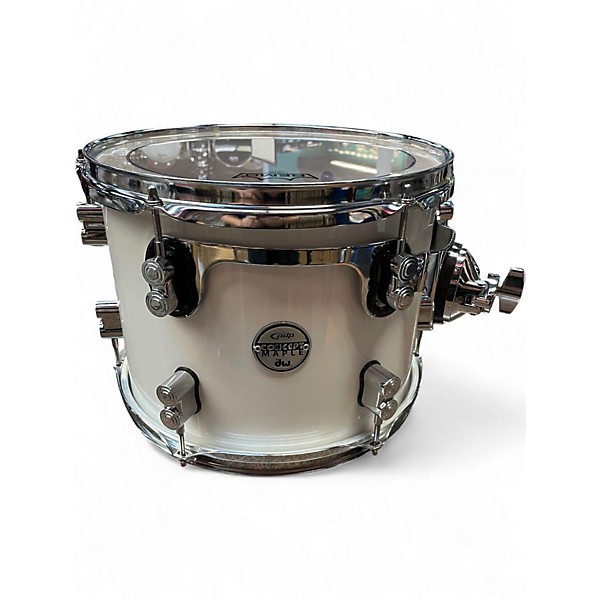 Used PDP by DW 6 Piece Concept Maple Pearlescent White Drum Kit