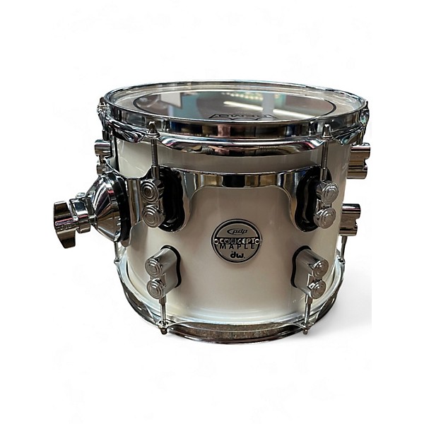 Used PDP by DW 6 Piece Concept Maple Pearlescent White Drum Kit